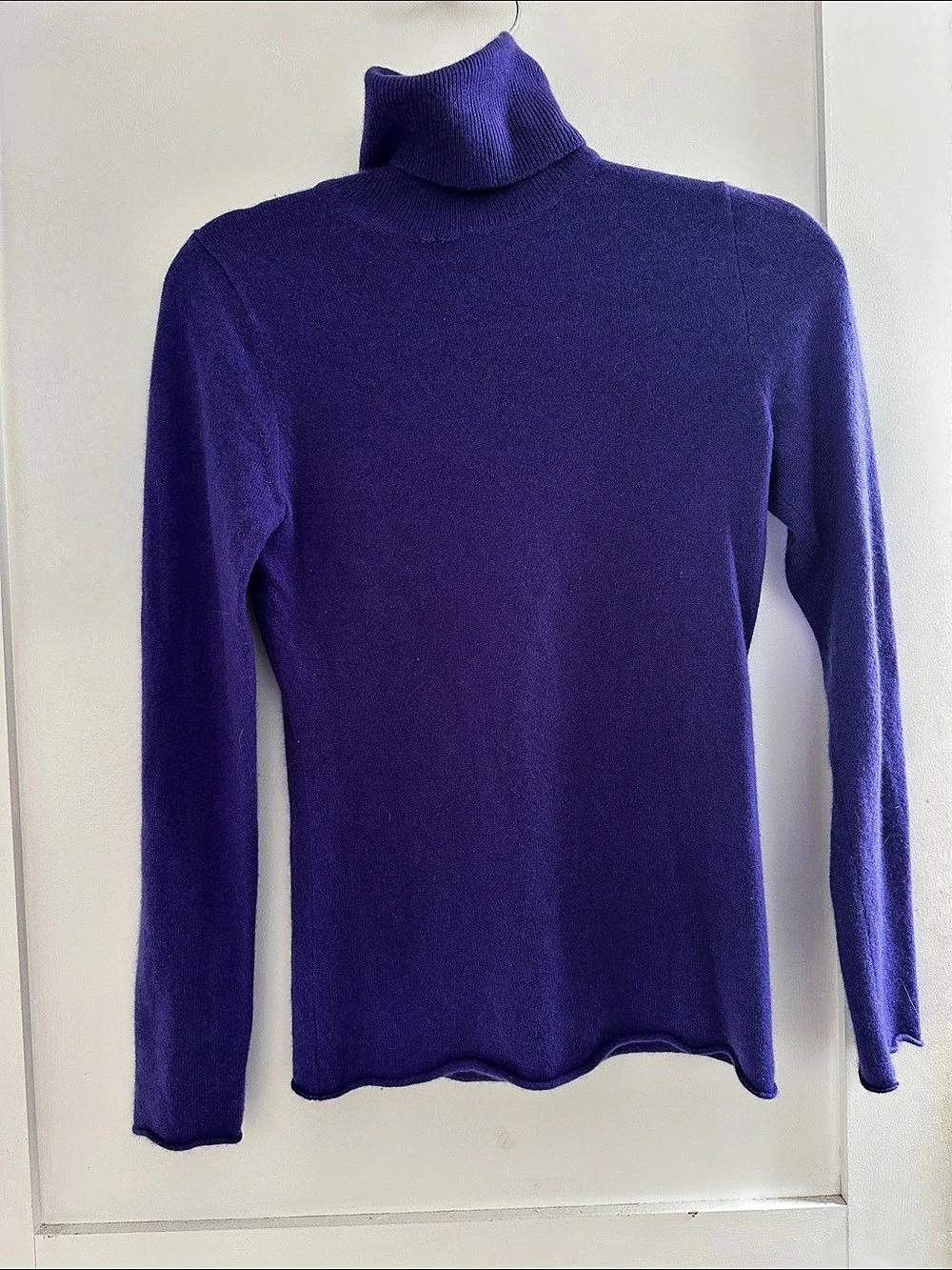 J.Crew Purple Cashmere Turtleneck Like New